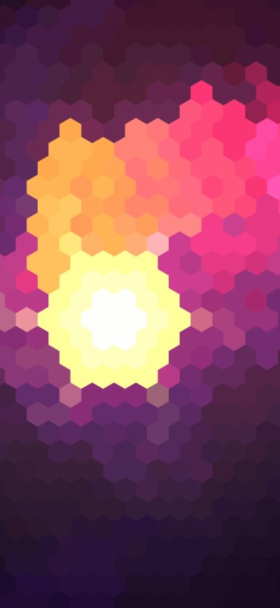 Fond d'écran iPhone Hexagon White Yellow Red Purple Abstract