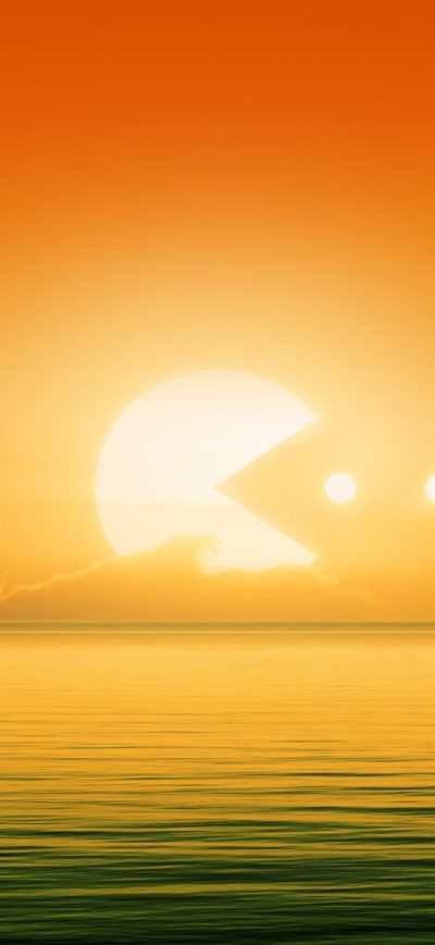Fond d'écran iPhone Pacman Sun