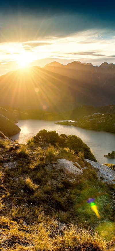 Fond d'écran iPhone Fiordland Mountain Sunrise