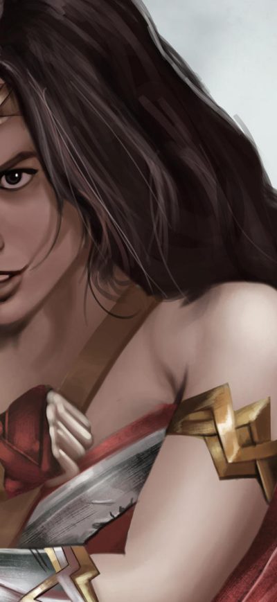 Fond d'écran iPhone Wonder Woman New Arts 2019