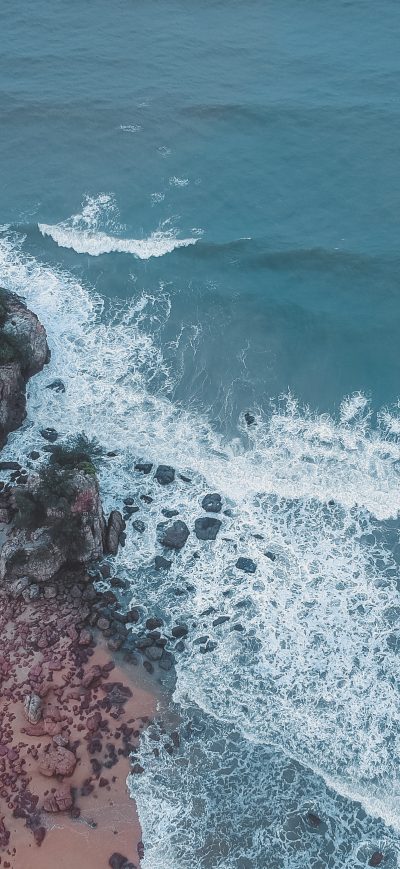 Fond d'écran iPhone Aerial Shot Of Beach Seashore 4k