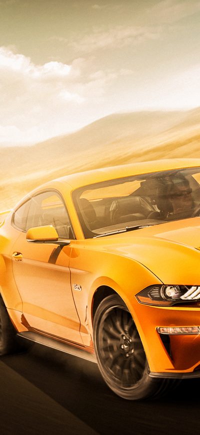 Fond d'écran iPhone Yellow Mustang 4k