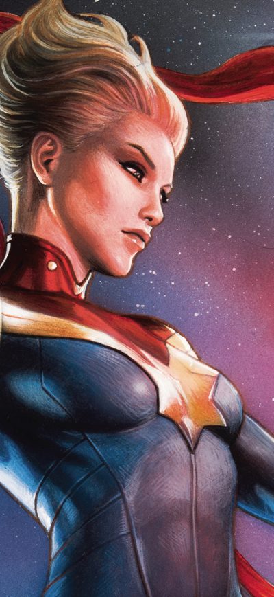 Fond d'écran iPhone Captain Marvel Comic Book Art