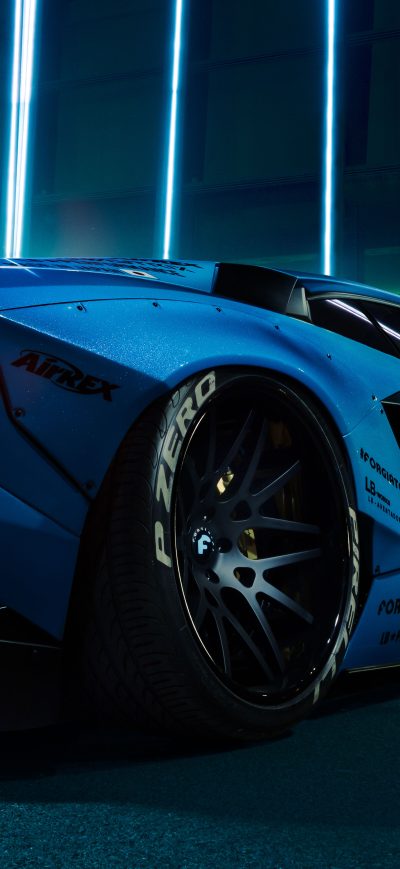 Fond d'écran Lamborghini Aventador LB Performance Bodykit sur iPhone