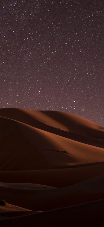 Fond d'écran iPhone Desert Nightime Stars 5k