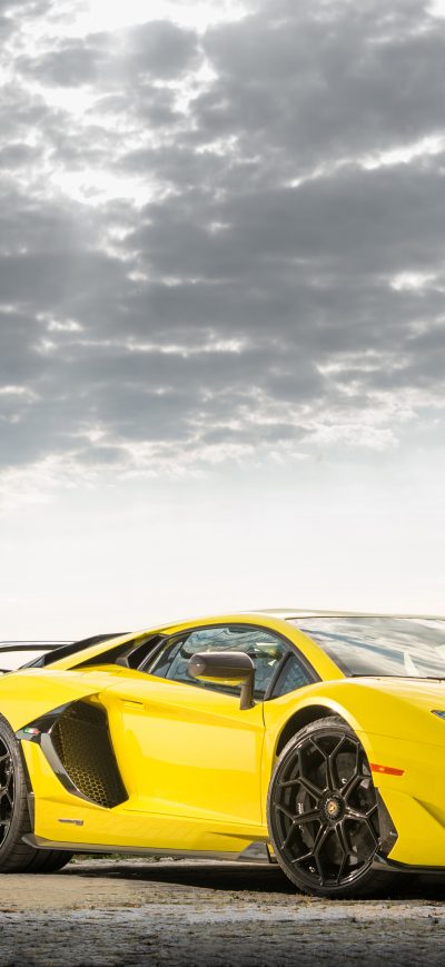 Fond d'écran iPhone 2019 Lamborghini Aventador SVJ Front