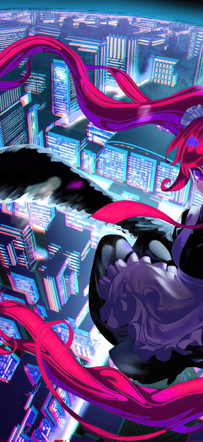 Fond d'écran Crazy Heights Anime Girl sur iPhone