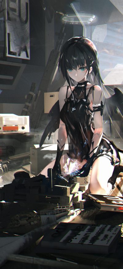 Fond d'écran iPhone Anime Angel Scifi Fixing Broken Items 5k