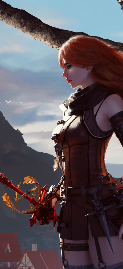 Fond d'écran iPhone Fantasy Girl Rapier 4k