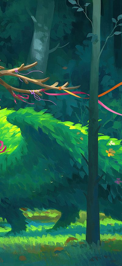 Fond d'écran iPhone Little Adventurous Girl Along With A Mystical Creature 4k