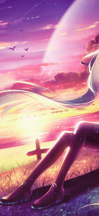 Fond d'écran iPhone Miku Anime Girl Dreamy Fantasy Colorful Artwork