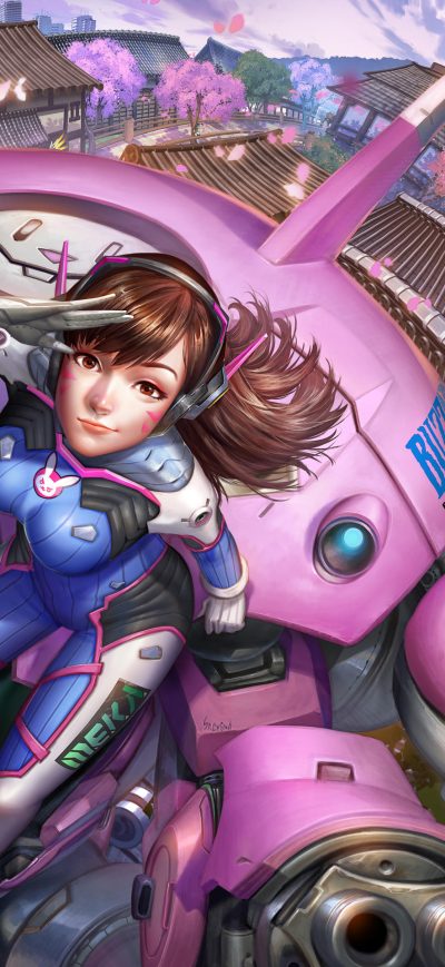 Fond d'écran iPhone Dva Overwatch 4k Art