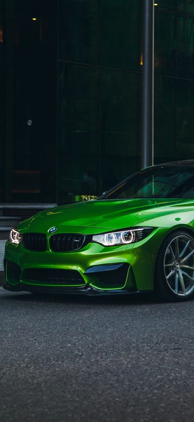 Fond d'écran iPhone Bmw M4 Green 5k