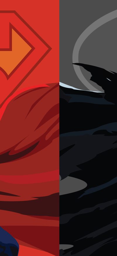 Fond d'écran iPhone Superman Vs Batman 4k Art