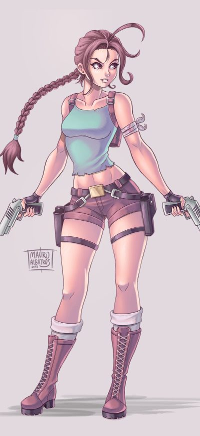 Fond d'écran iPhone Lara Croft Artwork 5k