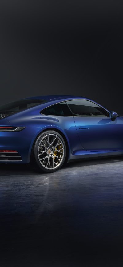 Fond d'écran iPhone Blue Porsche 911 Rear 5k