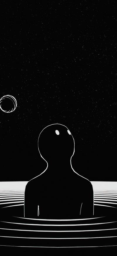 Fond d'écran iPhone Person Gazing At Stars 4k