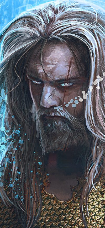 Fond d'écran Aquaman Arts 2018 sur iPhone