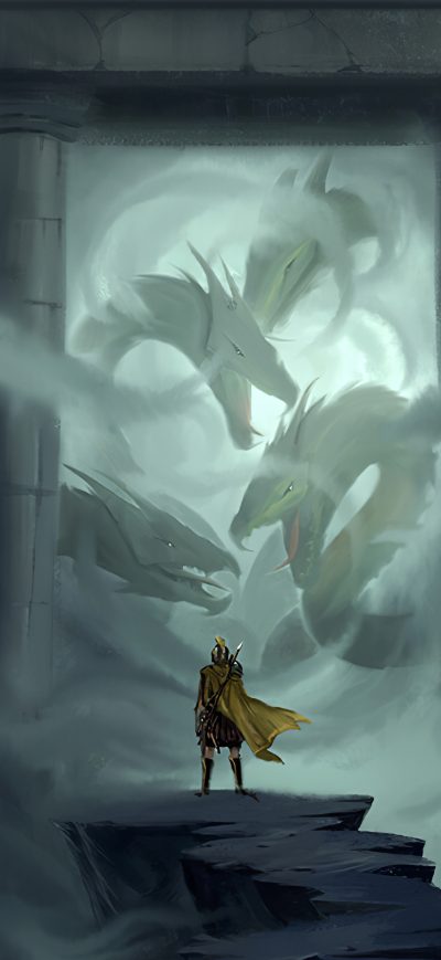 Fond d'écran iPhone Fighting Dragons 4k