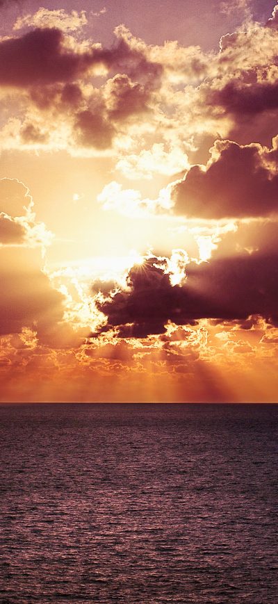 Fond d'écran iPhone Horizon Ocean Sunset 4k