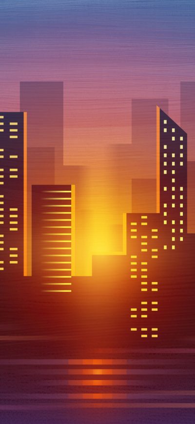 Fond d'écran iPhone City Buildings Vector Minimalist