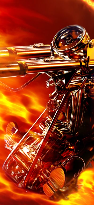 Fond d'écran iPhone Ghost Rider Burning Guy 4k