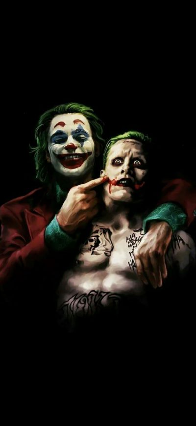 Fond d'écran iPhone Joaquin Phoenix And Jared Leto As Joker 4k