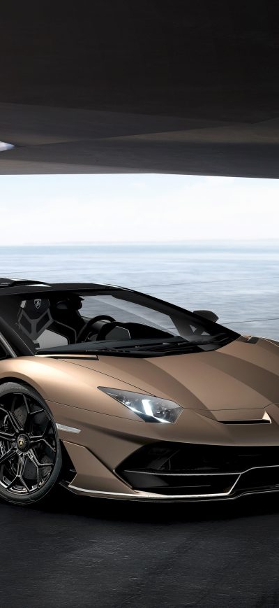Fond d'écran iPhone Lamborghini Aventador SVJ Roadster 5k