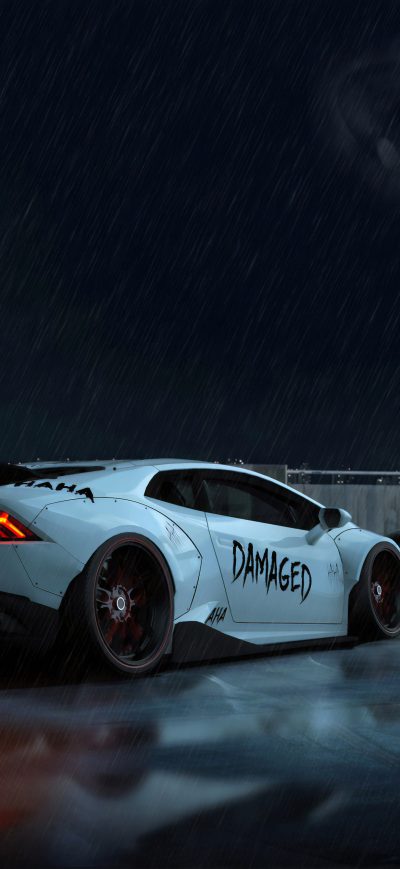 Fond d'écran iPhone Joker Lamborghini And Batmobile
