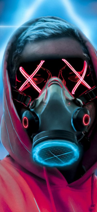 Fond d'écran iPhone Face Mask Smoke Bomb 4k