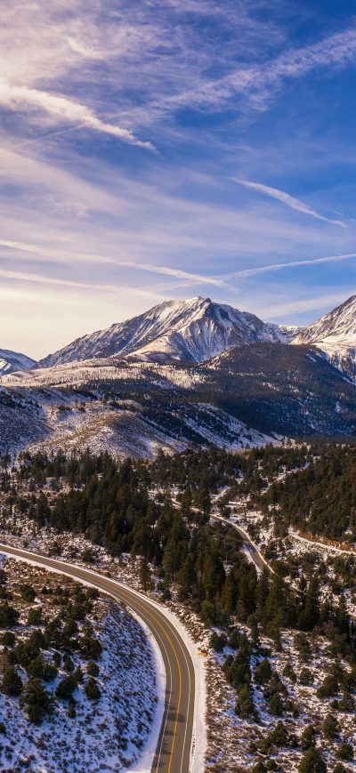 Fond d'écran iPhone Tioga Pass Mountains Sky 4k