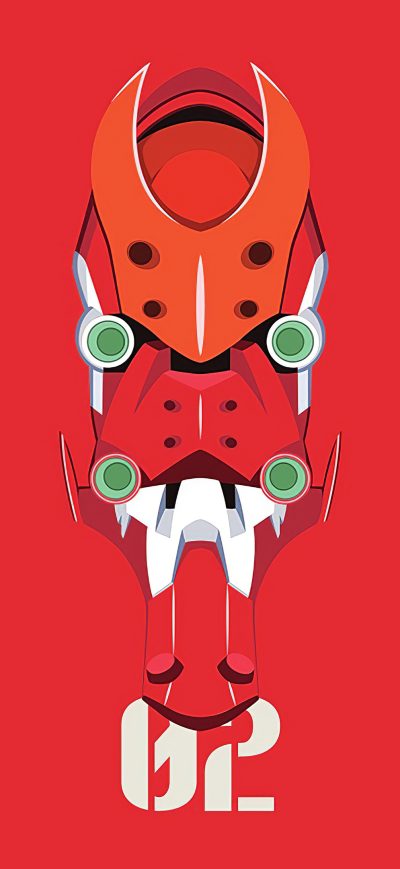 Fond d'écran iPhone Neon Genesis Evangelion Eva Unit 02 4k