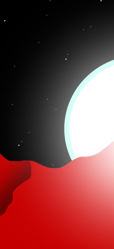 Fond d'écran iPhone Red Planet Night Minimal 4k