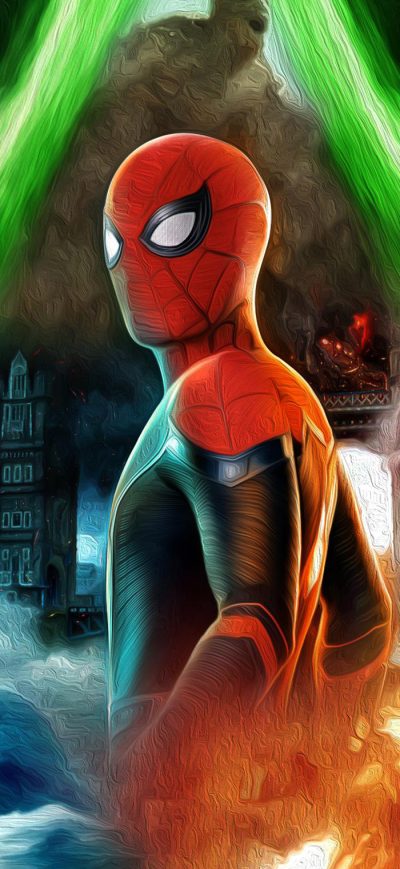 Fond d'écran iPhone Spiderman Far Fromhome Art