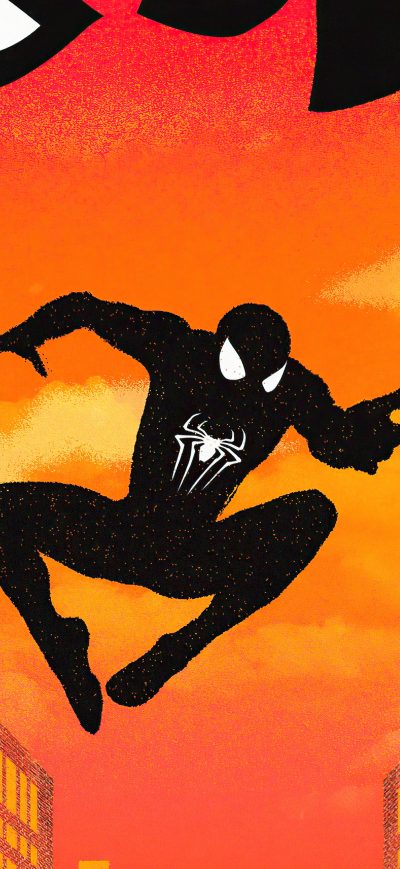 Fond d'écran iPhone Spiderman Noise Minimal 4k
