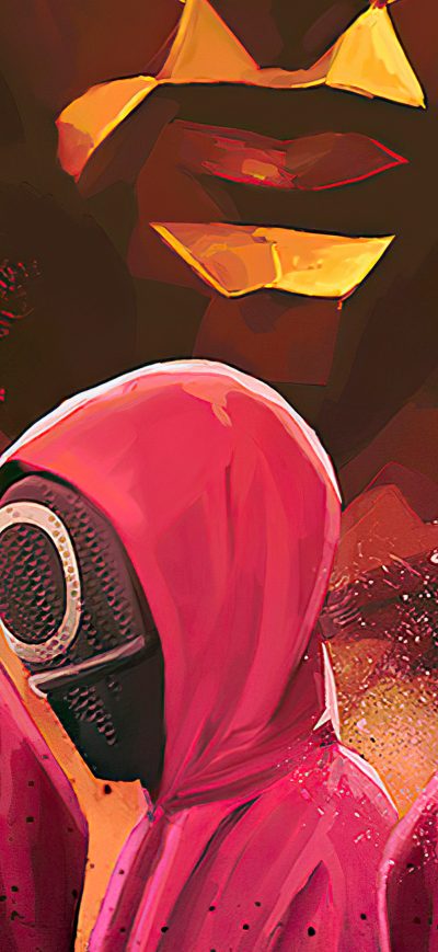 Fond d'écran iPhone Squid Game Fanart 4k