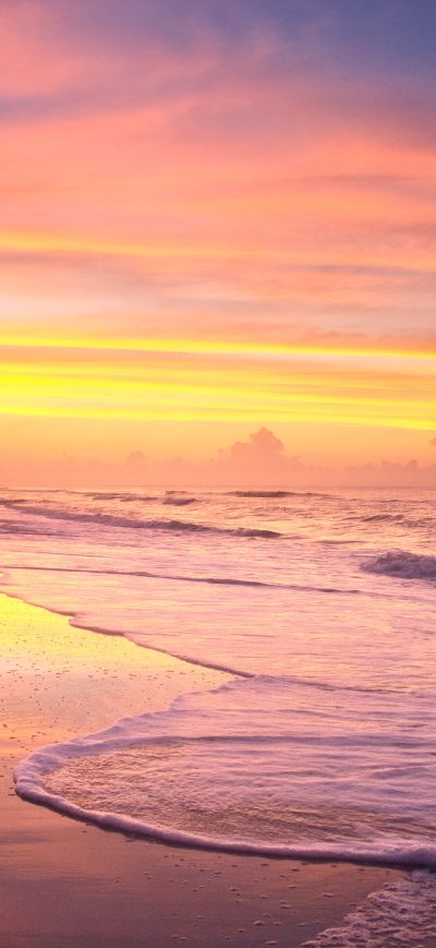 Fond d'écran iPhone Sunrise On The Beach In The Summer Time At Ocean Isle Beach 4k