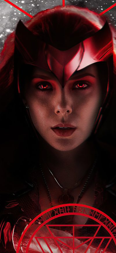 Fond d'écran iPhone The Scarlet Witch Chakras 4k