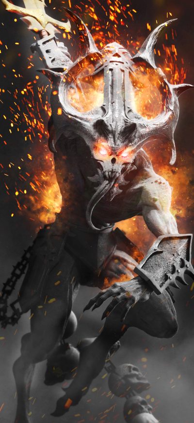 Fond d'écran iPhone Warhammer Chaosbane Magnus Edition 4k
