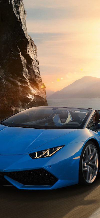 Fond d'écran iPhone Sky Blue Lamborghini Huracan 4k