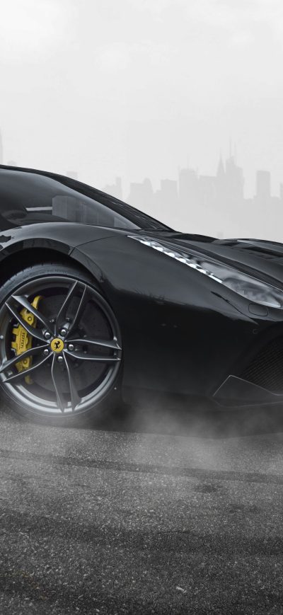Fond d'écran iPhone Ferrari 488 Black