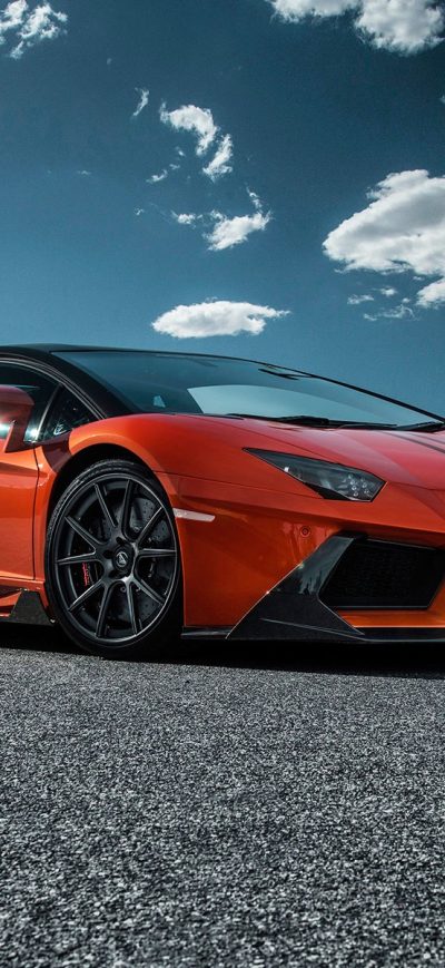 Fond d'écran Lamborghini Aventador Zaragoza sur iPhone