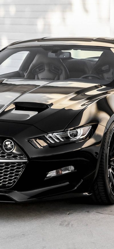 Fond d'écran Ford Mustang GT Black sur iPhone