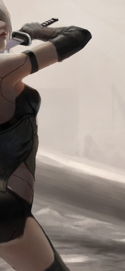 Fond d'écran Nier Automata Fan Art sur iPhone