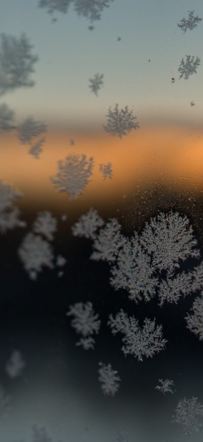 Fond d'écran iPhone Snow Flakes Sun Blurred Frost Winter 5k