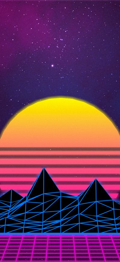 Fond d'écran iPhone Retrowave