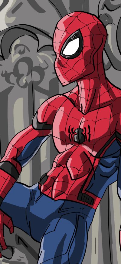 Fond d'écran Spider Man Comic Art 5k sur iPhone
