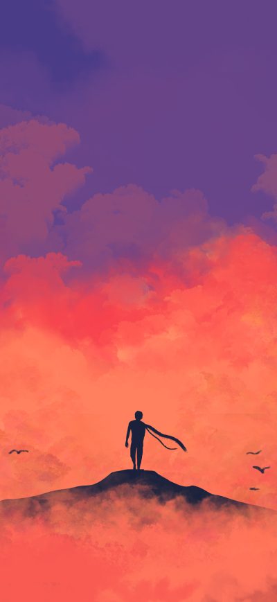 Fond d'écran Anime Minimalism 4k sur iPhone