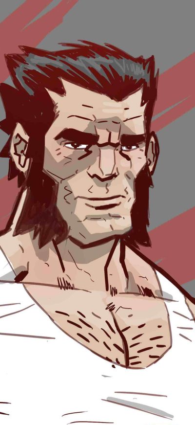 Fond d'écran iPhone Wolverine Illustration Drawing