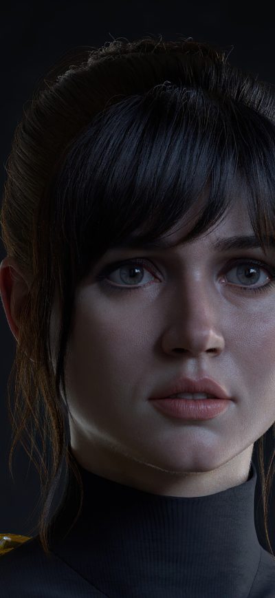 Fond d'écran iPhone Ana De Armas Rendered Art 4k